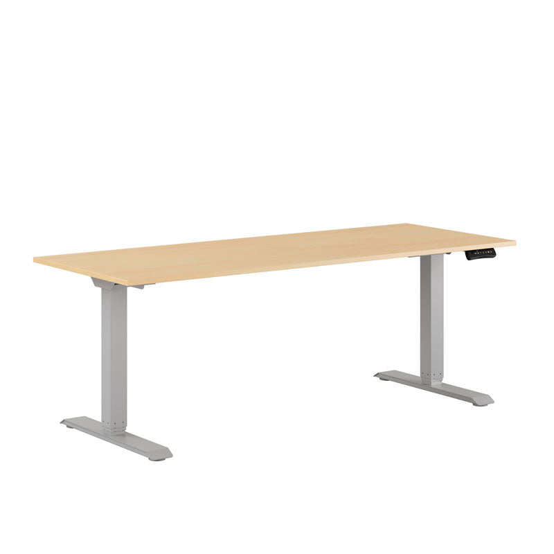Produktbillede af Premium Hæve/Sænkebord m/2 motorer 180x70cm Birk-grå på tilbud