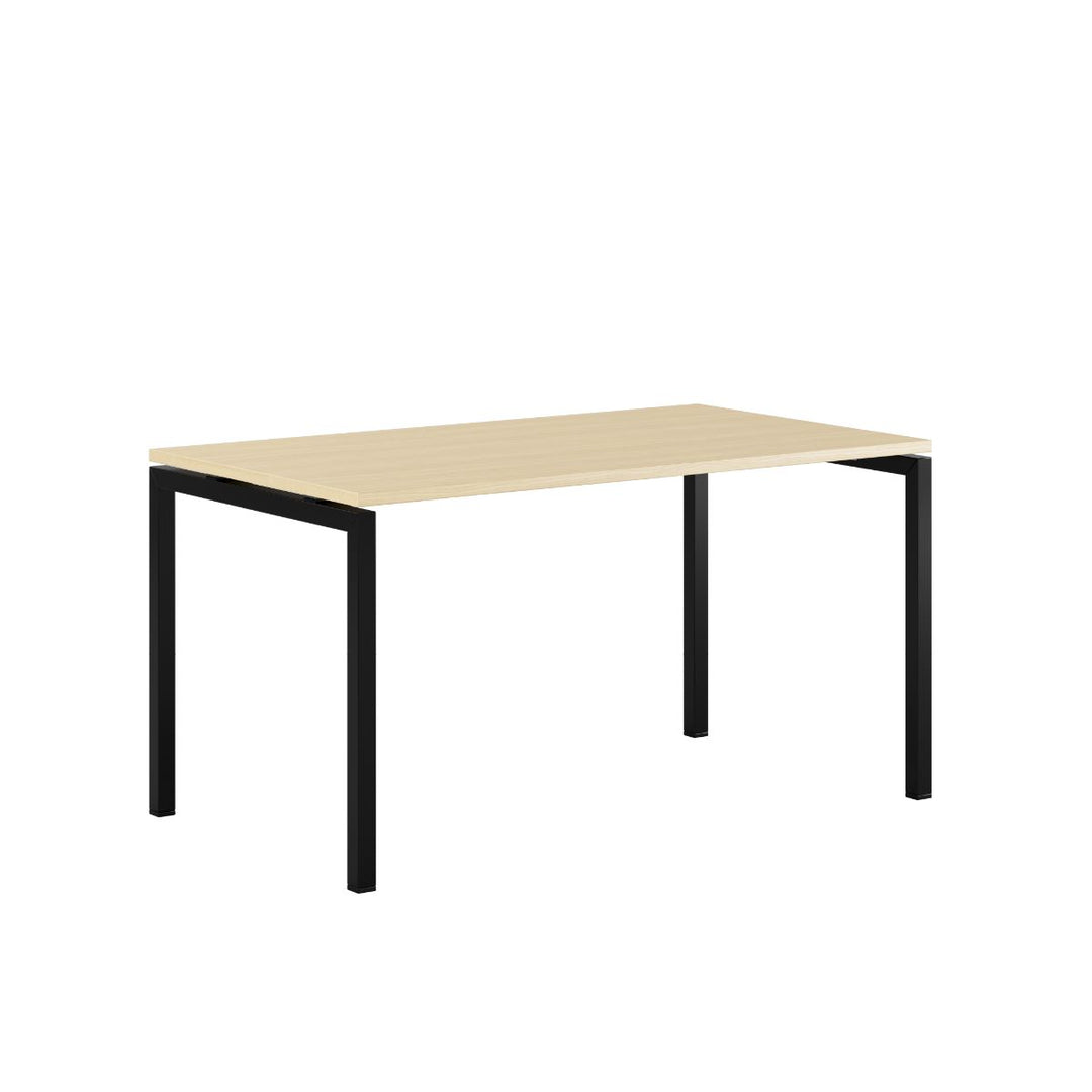 Produktbillede af Luna U Bord 140x80cm Birk-sort på tilbud