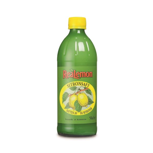Produktbillede af Citronsaft Realemon 50cl på tilbud i premium kvalitet