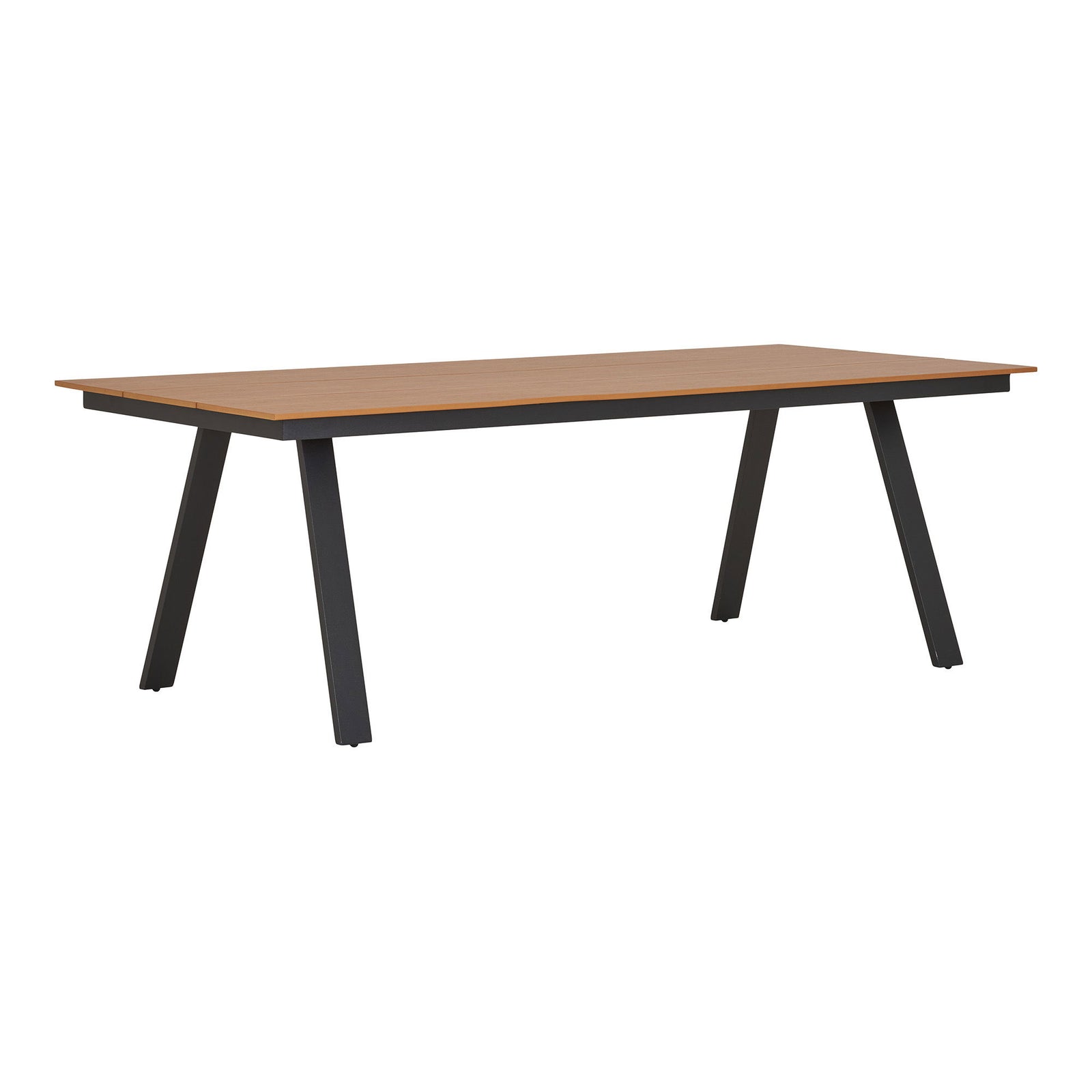 Produktbillede af HOUSE NORDIC Toronto havebord natur nonwood og sort aluminium 100x220 i premium kvalitet