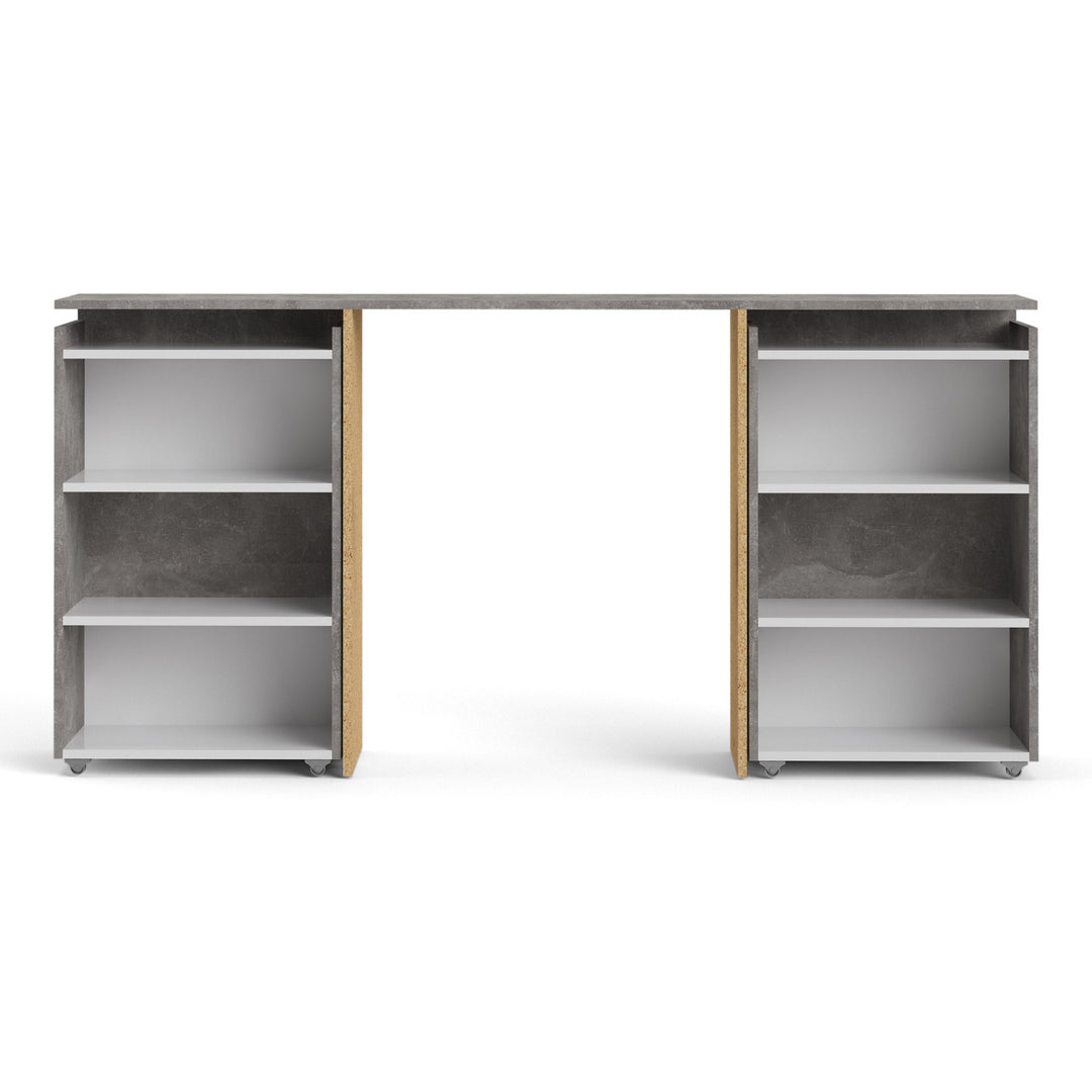 Produktbillede af TVILUM Naia hovedgavl m. med opbevaring grå folie og spånplade 160cm i premium kvalitet