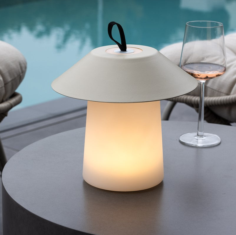 Produktbillede af Bolsena Udendørs bordlampe i beige metal og plast på tilbud i høj kvalitet
