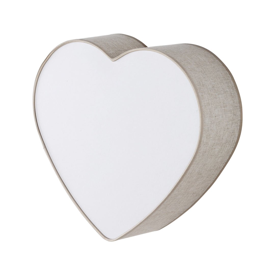 TK Heart børnelampe jute og hvid plastik/metal
