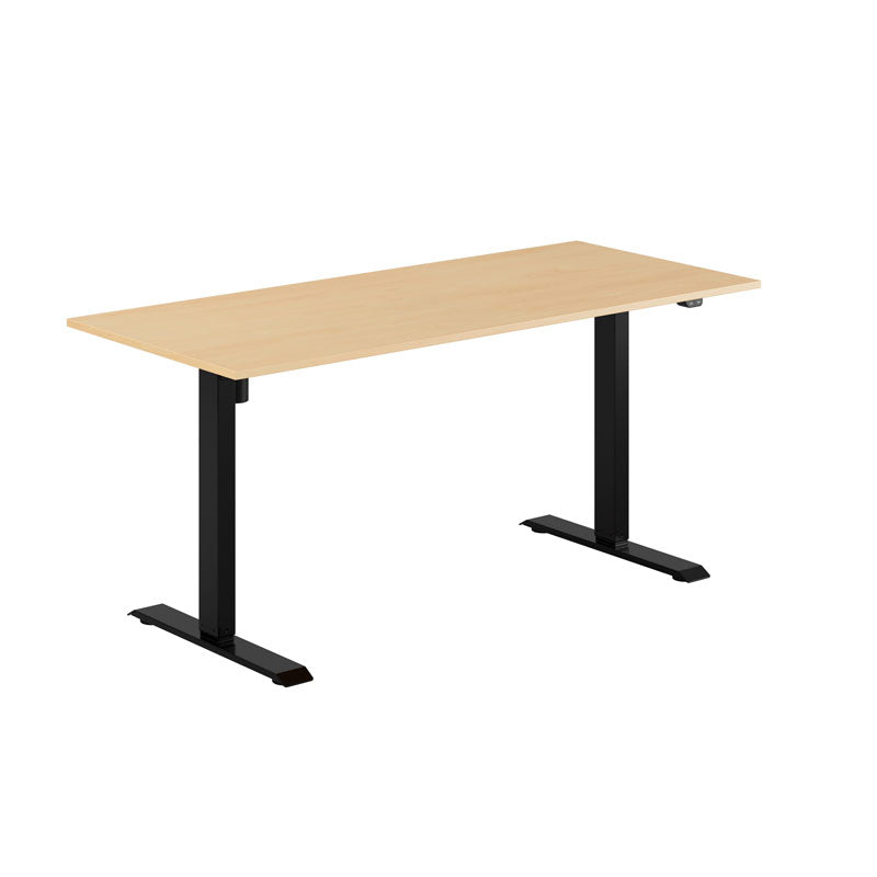 Produktbillede af EASY Hæve/Sænkebord m/1 motor 160x70cm Bøg-sort på tilbud