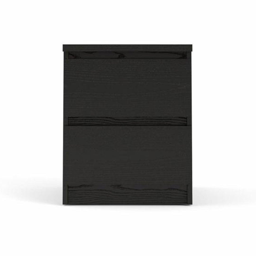 Produktbillede af TVILUM Naia sengebord m. 2 skuffer sort folie og plastik 40,4x50 i premium kvalitet