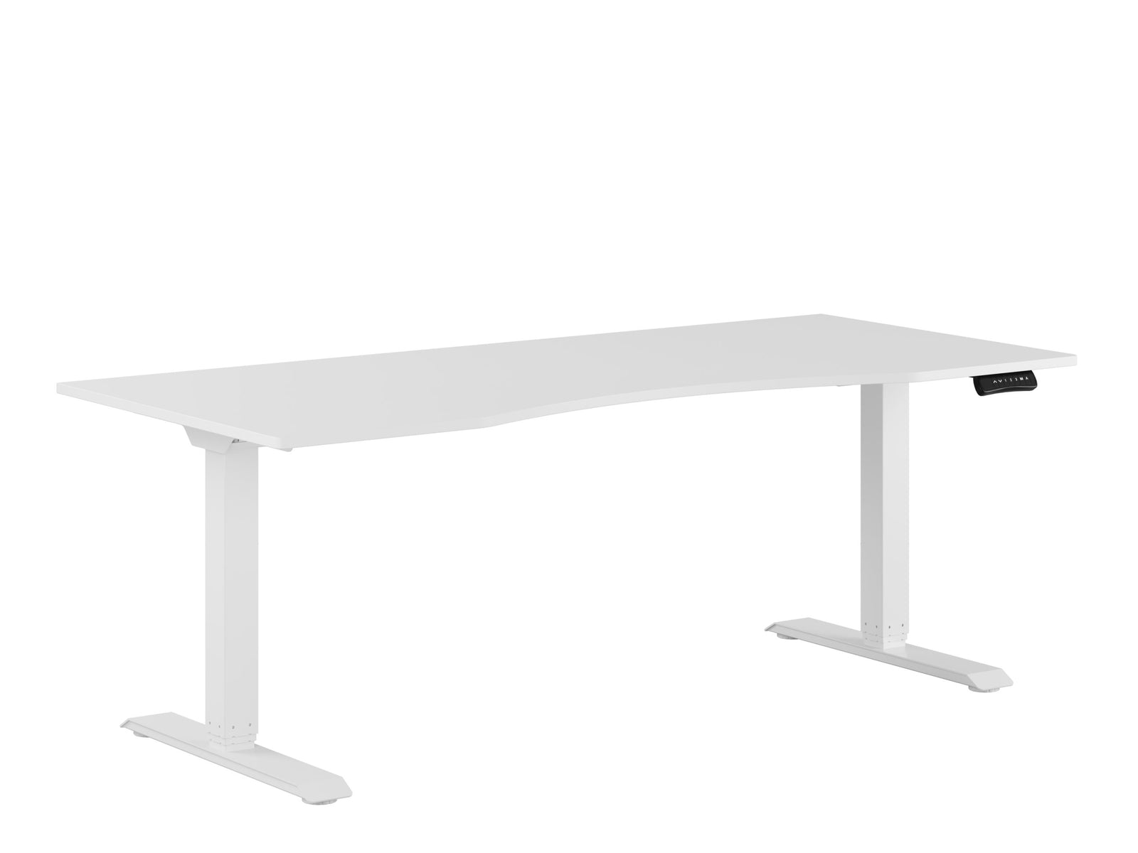 Produktbillede af Premium Hæve/Sænkebord m/2 motorer og maveudtag 180x80cm Hvid-hvid på tilbud