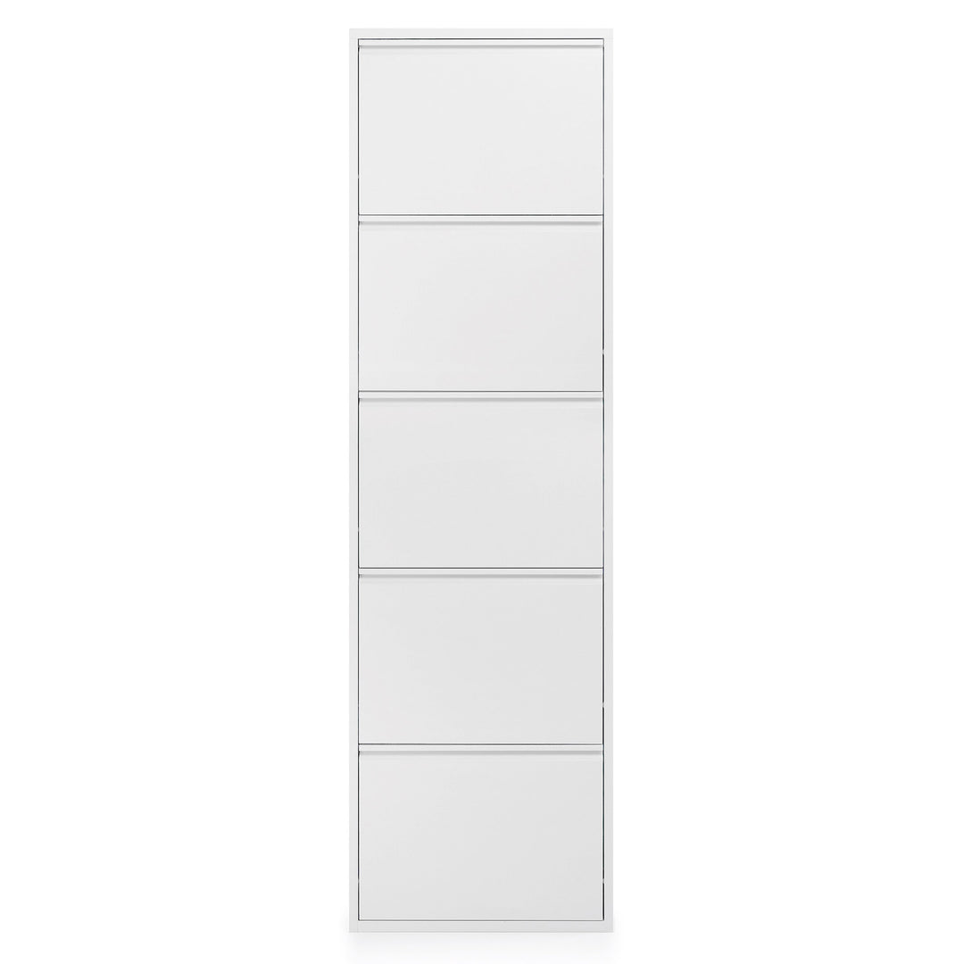 KAVE HOME Ode skoskab m. 5 låger hvid stål 50x168,5