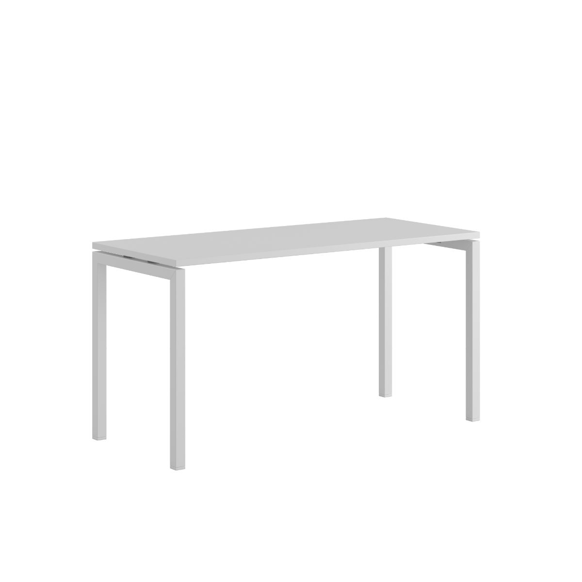 Produktbillede af Luna U Bord 140x60cm Hvid-hvid på tilbud
