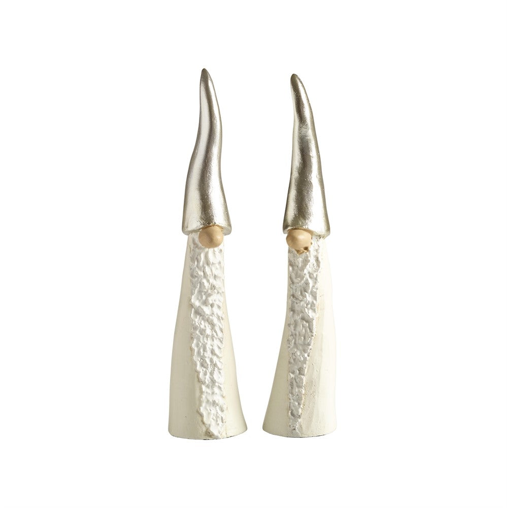 Produktbillede af Nääsgränsgården Tall Santa white 2 stk H.15cm i premium kvalitet