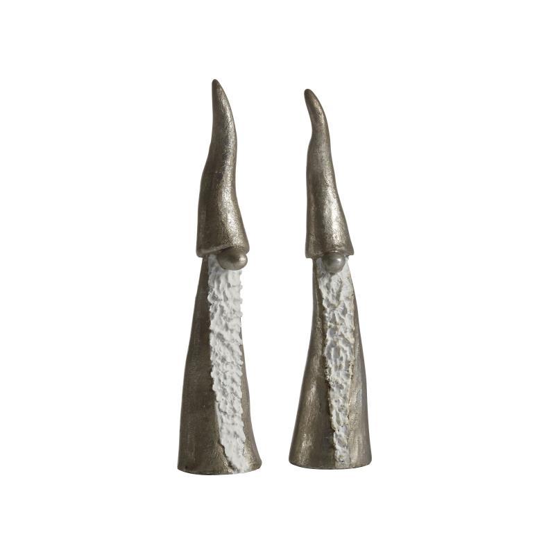 Produktbillede af Nääsgränsgården Tall Santa silver 2 stk H.15cm i premium kvalitet