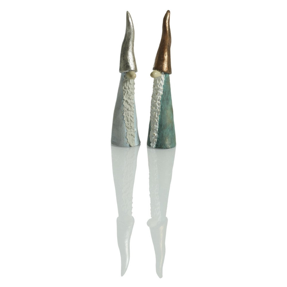 Produktbillede af Nääsgränsgården Nisser med metal farvede huer sæt á 2 stk. H 15 cm i premium kvalitet