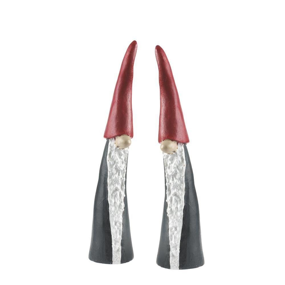Produktbillede af Nääsgränsgården Nisser med rød hue sæt á 2 stk. H 15 cm i premium kvalitet