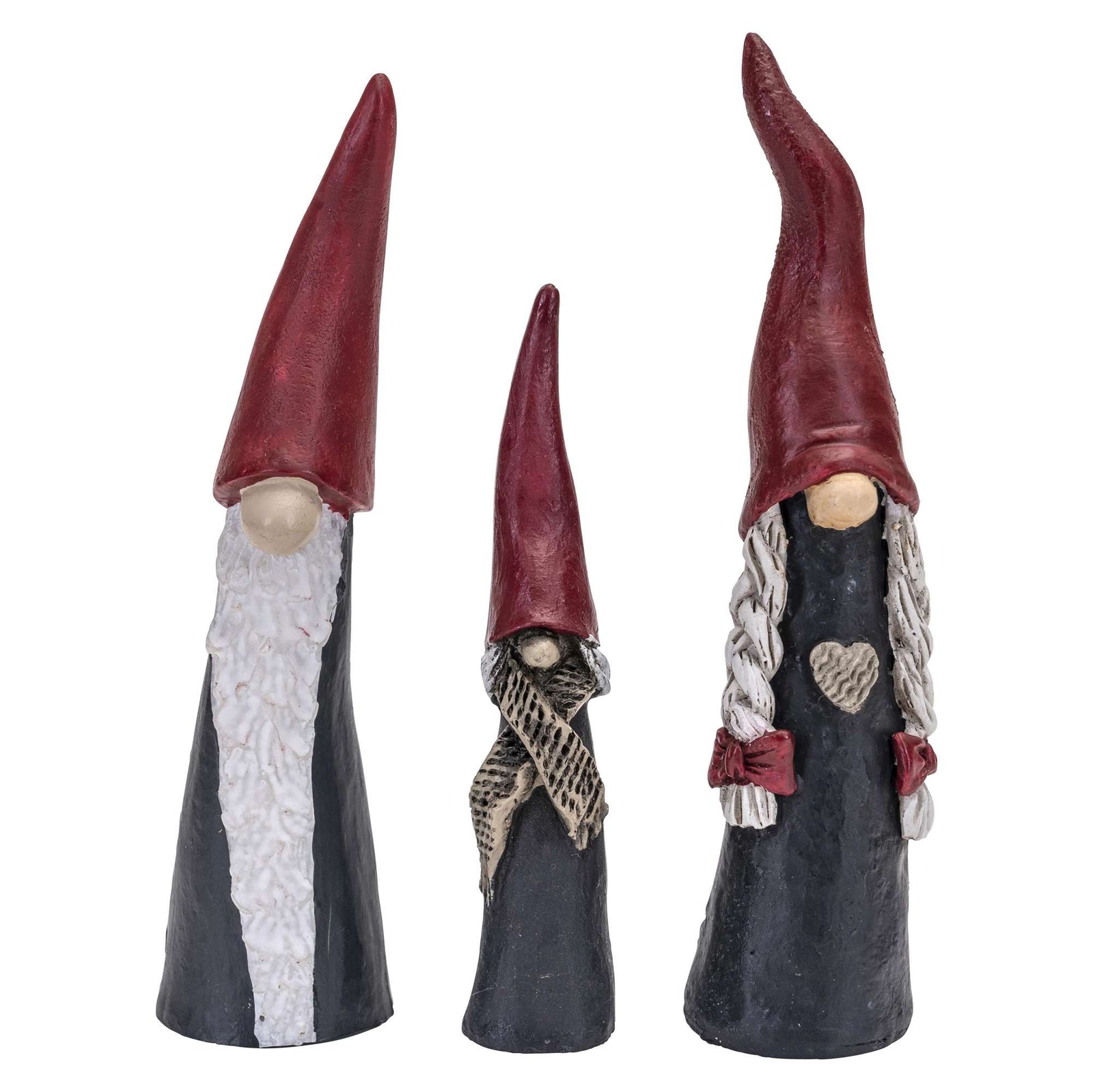 Produktbillede af Nääsgränsgården Tall Santa Family 3 stk H.7-9,5cm i premium kvalitet