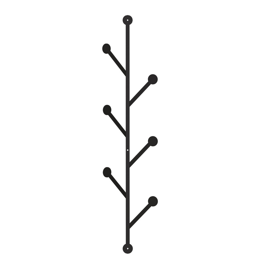 FUNZI LIVING Ponpon knagerække m. 6 knager sort metal