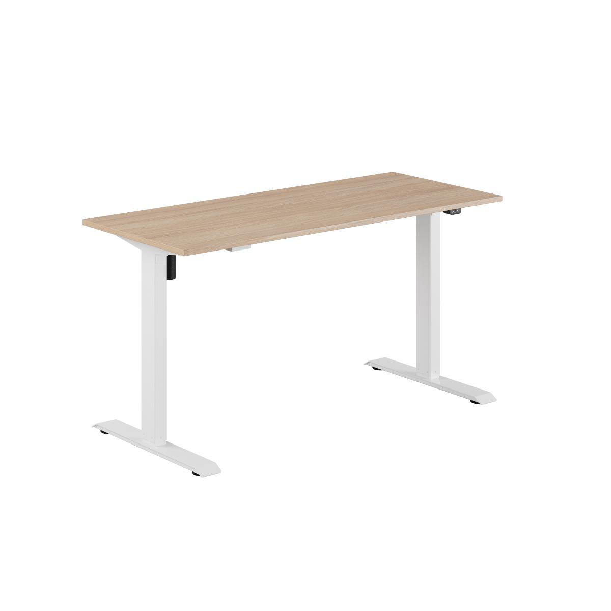 Produktbillede af EASY Hæve/Sænkebord m/1 motor 140x60cm Urban-hvid på tilbud