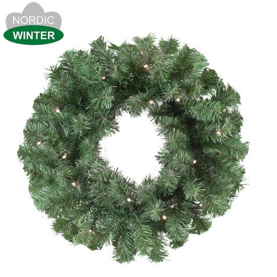 Kunstig grankrans Ø45 cm med lys ❤ Stort online udvalg i Nordic Winter ❤ Billig fragt og hurtig levering 2 - 5 hverdage ❤ Varenummer: BGH-43821854097660 / Ean: &