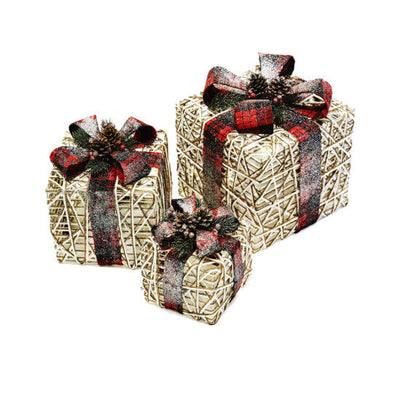Julepakker med lys, sæt af 3 stk. rød, 230V ❤ Stort online udvalg i Nordic Winter ❤ Billig fragt og hurtig levering 2 - 5 hverdage ❤ Varenummer: BGH-43821855375612 / Ean: '5705858717494 på lager - Udsalg på Alle produkter Spar op til 67% - Over 360 kendte mærker på udsalg