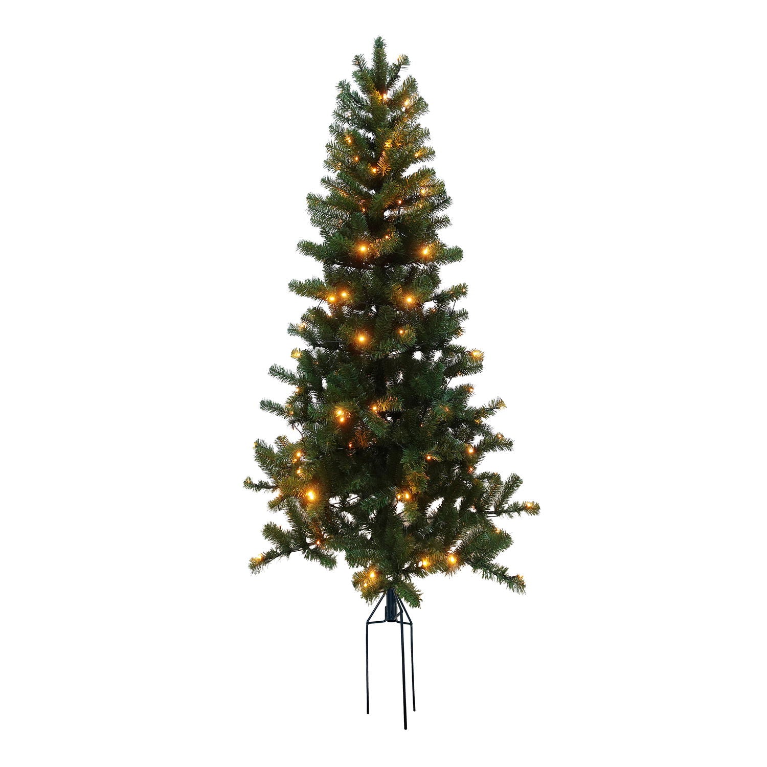Produktbillede af Kunstigt juletræ med jordspyd og lys ASKE 150 x 90 cm på tilbud i høj kvalitet