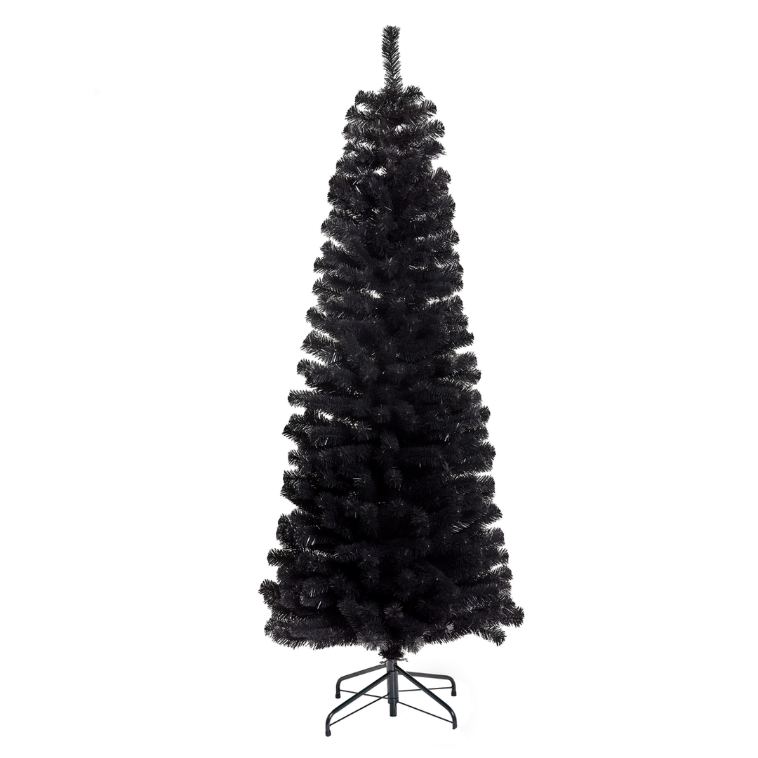 Produktbillede af Kunstigt juletræ i sort model BLING 180x68 cm på tilbud i høj kvalitet