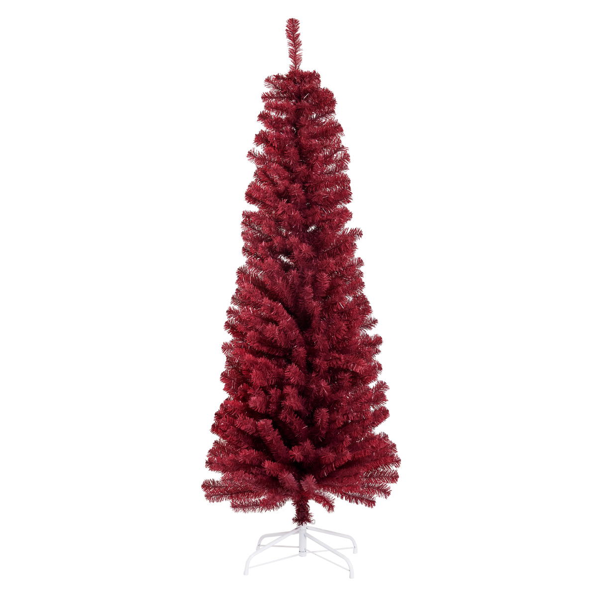 Produktbillede af Kunstigt juletræ i mørkerød model BLING 180x68 cm på tilbud i høj kvalitet