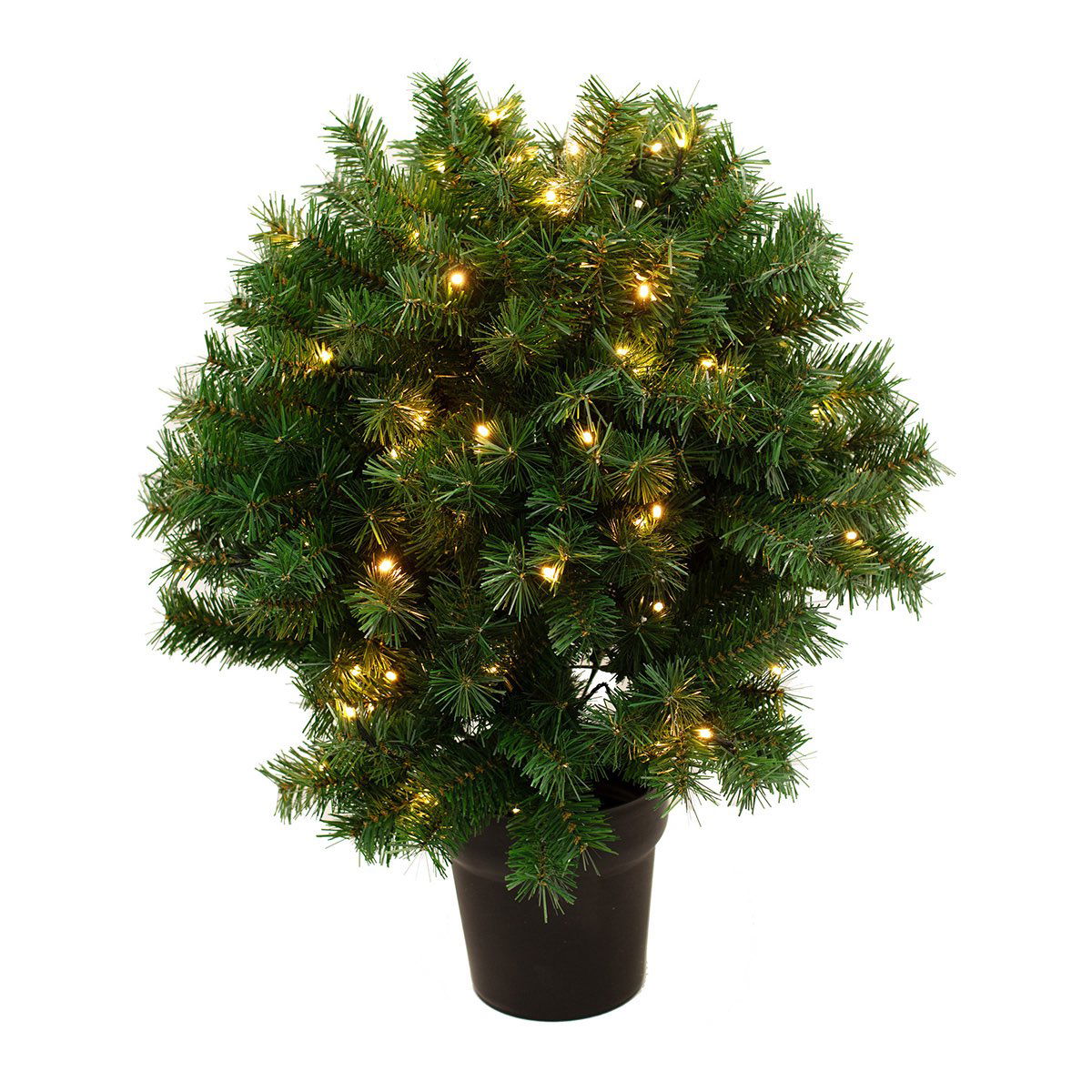 Produktbillede af Kunstigt Juletræ i potte med LED lys 70 cm på tilbud i høj kvalitet