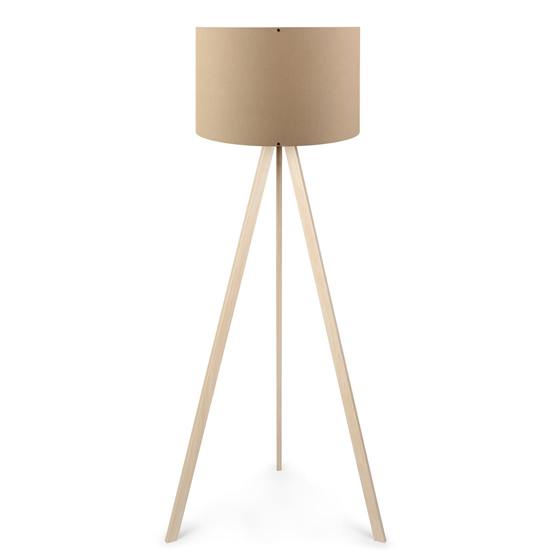 LUMI AYD gulvlampe beige PVC stof og eg MDF