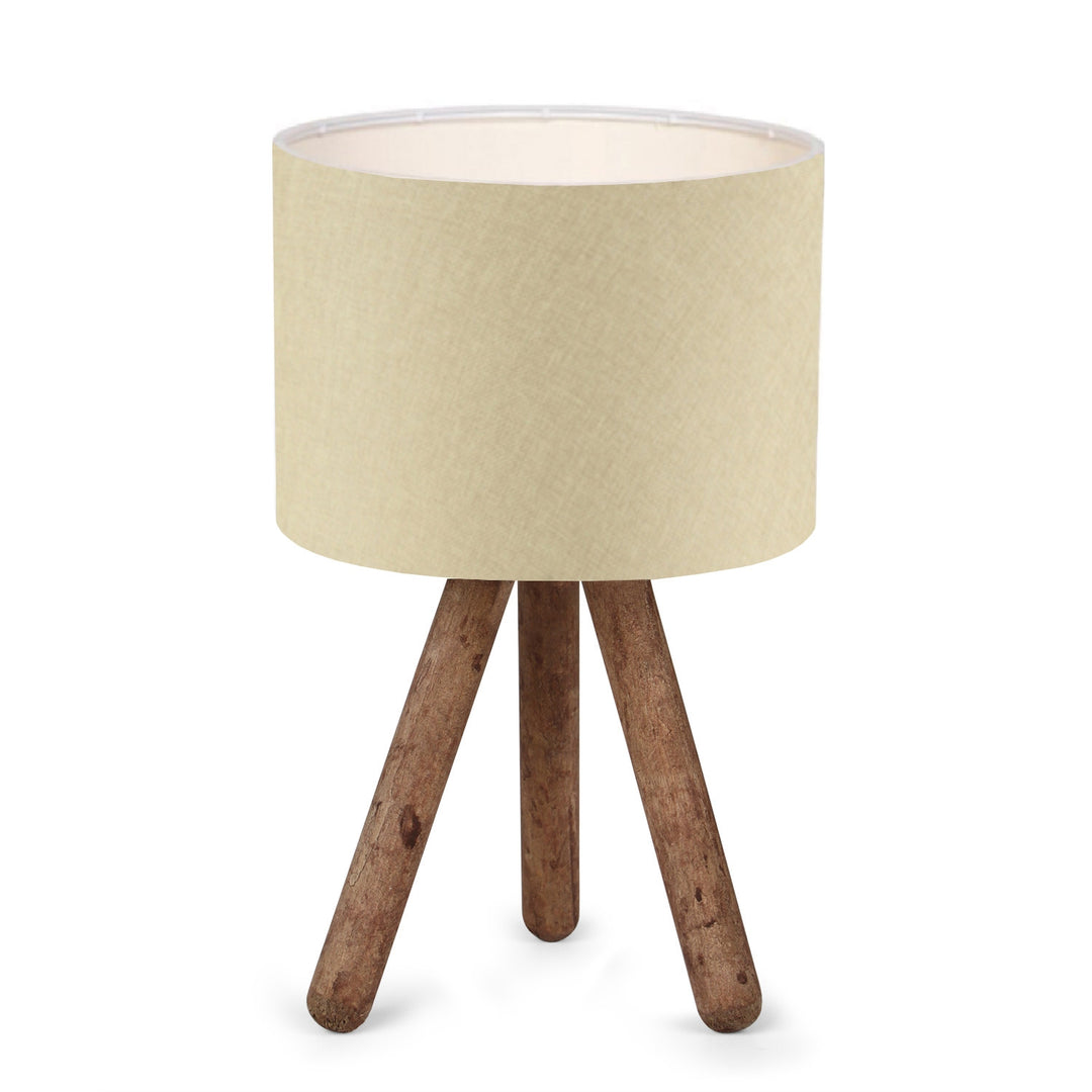 LUMI AYD bordlampe beige stof og træ