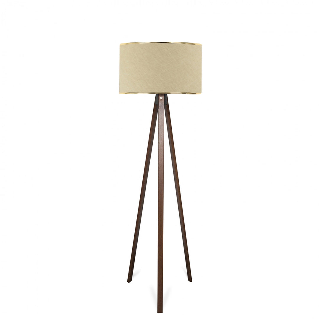 LUMI Chalon gulvlampe beige stof og træ