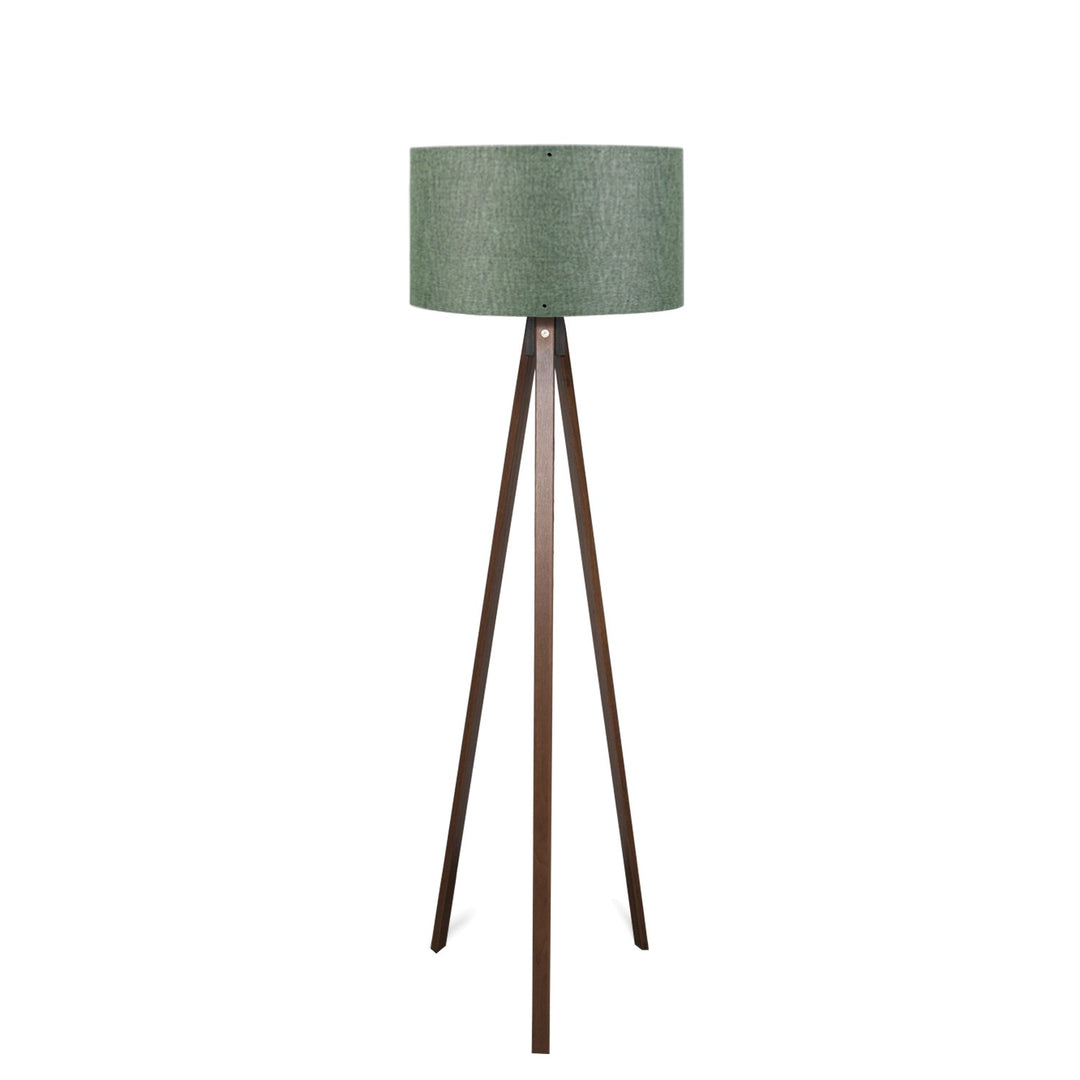 LUMI AYD gulvlampe grøn PVC og brun MDF