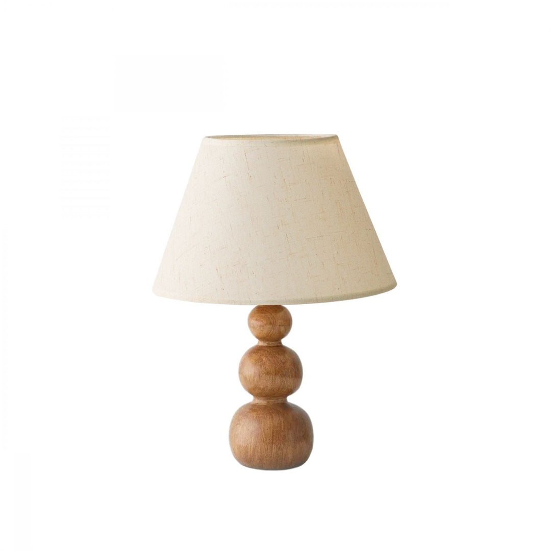 LUMI 242109 bordlampe creme stof og natur træ