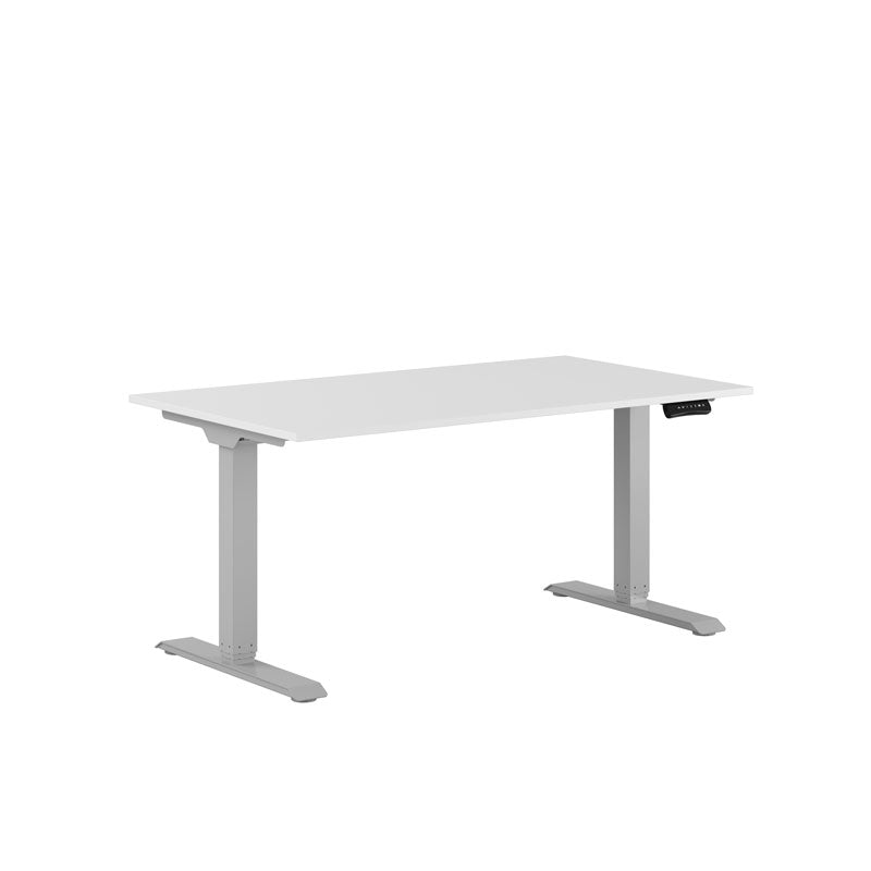Produktbillede af Premium Hæve/Sænkebord m/2 motorer 140x80cm Hvid-grå på tilbud