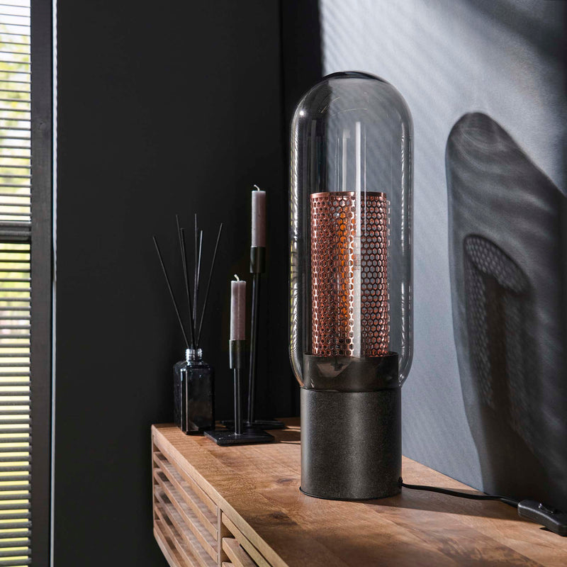 tilbud på bordlampe i røgfarvet glas og kobber! Billigt udsalg på Big-Smoke. Hurtig levering, 1-2 hverdage. Spar op til 61%.