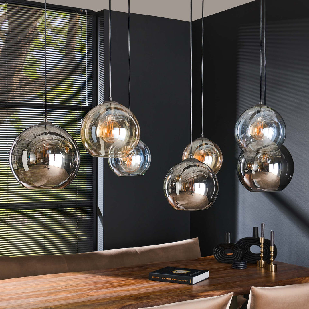 Produktbillede af Multi-A Loftlampe med tre farver og tre størrelse glaskupler Levering med pære(r) på tilbud i høj kvalitet