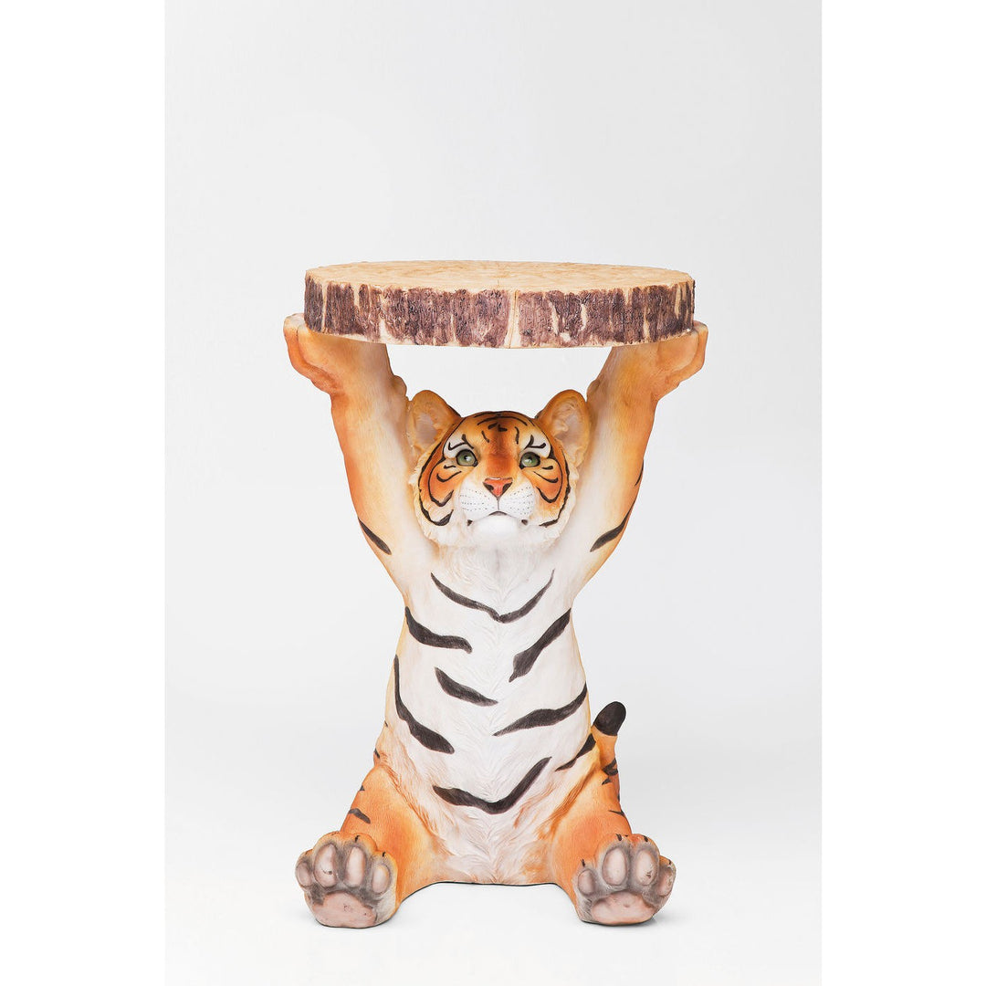 KARE DESIGN Animal Tiger sidebord rund polyresin Ø35