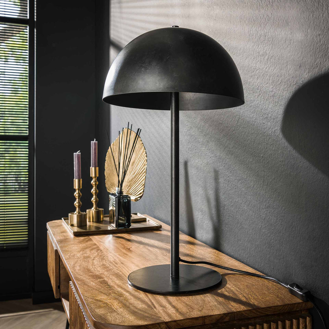 Produktbillede af Cadiz Bordlampe i sort metal Levering uden pære på tilbud i høj kvalitet