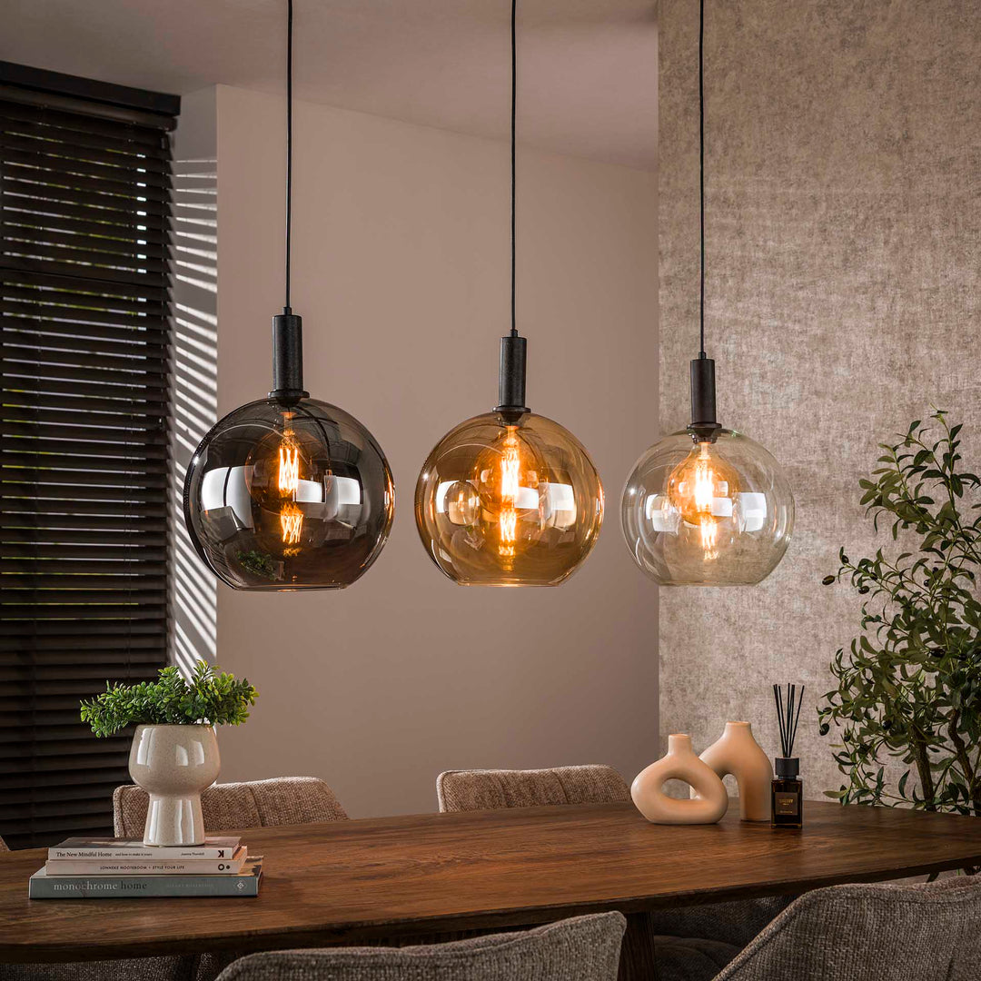 Produktbillede af Maxus Loftlampe med tre forskellige glaskupler Levering med pære(r) på tilbud i høj kvalitet