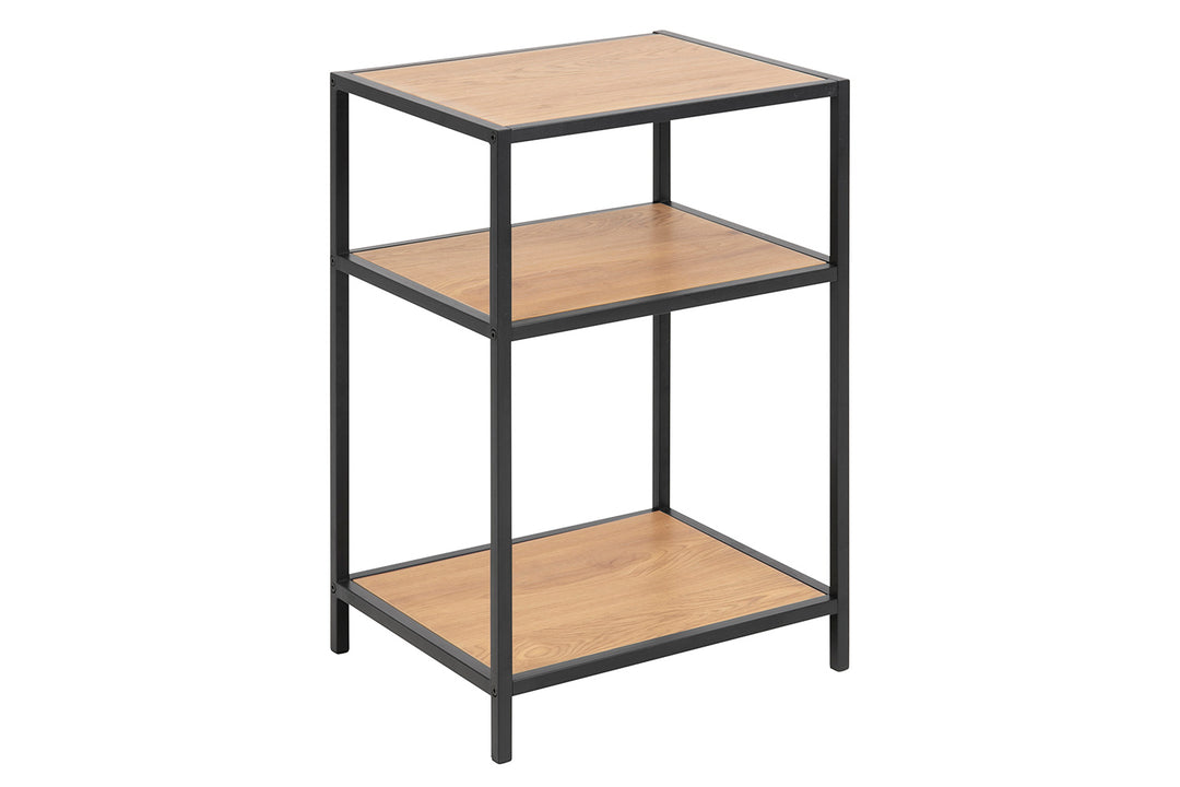 ACT NORDIC Seaford natbord natur/sort papir vildeg/metal m. 2 hylder