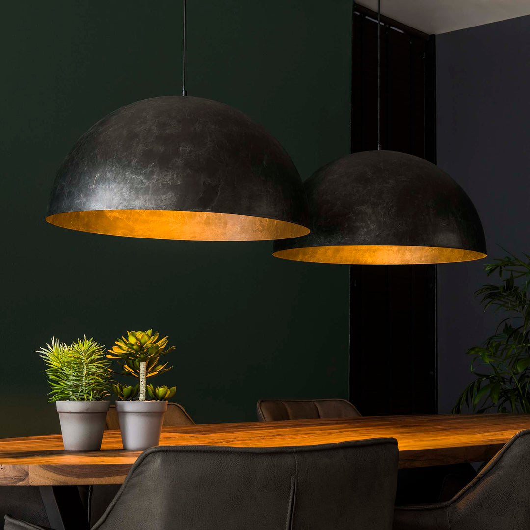 Produktbillede af Dome Loftlampe med to skærme Levering uden pære på tilbud i høj kvalitet