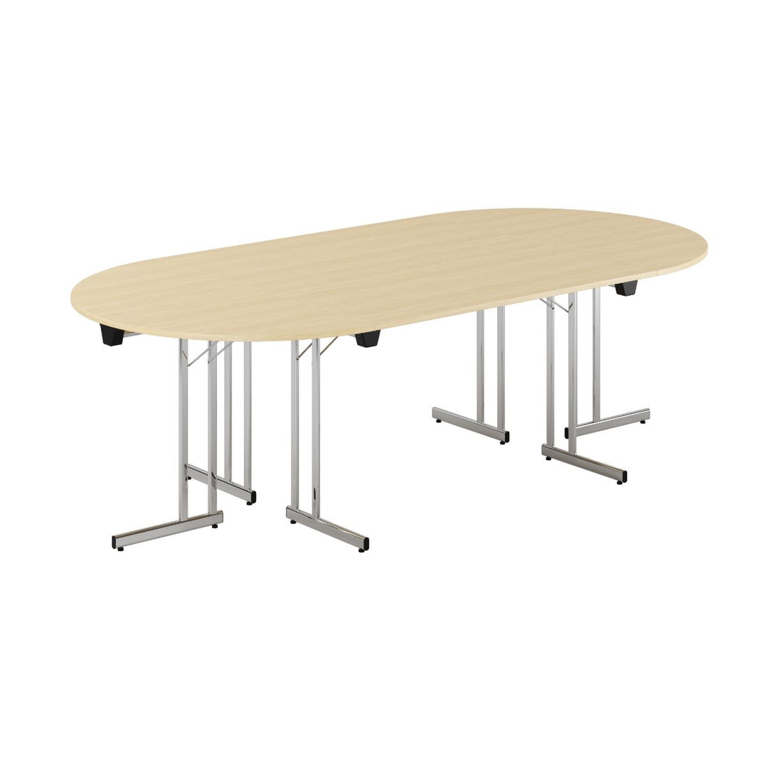 Produktbillede af Konferencebord 240x120cm Sammenklappeligt bord Birk-krom på tilbud