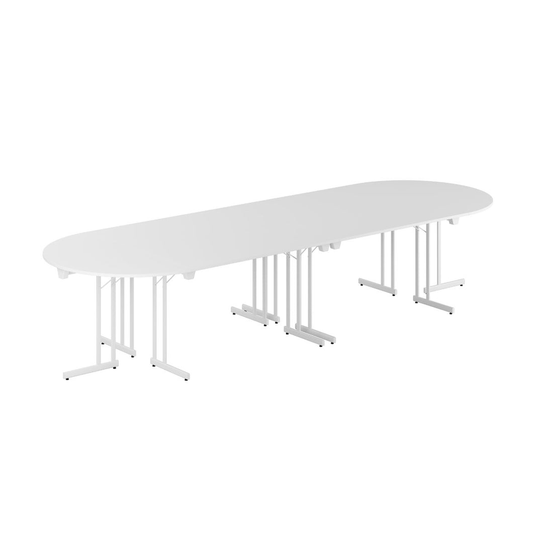 Produktbillede af Konferencebord 360x120cm Sammenklappeligt bord Hvid-hvid på tilbud
