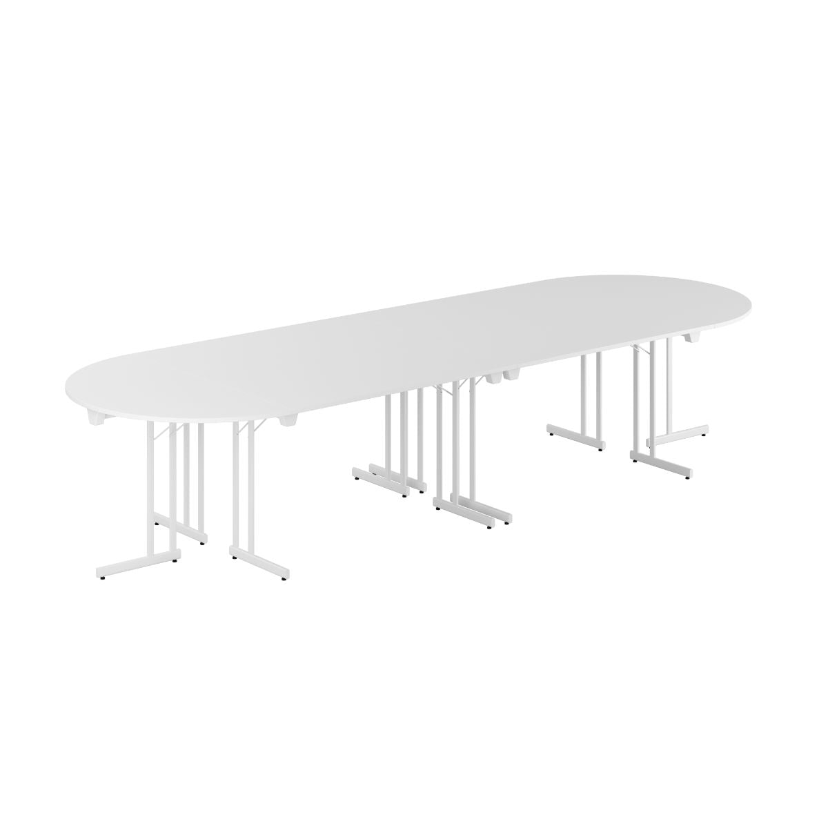 Produktbillede af Konferencebord 360x120cm Sammenklappeligt bord Hvid-hvid på tilbud