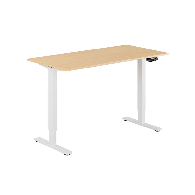 Produktbillede af ECO Hæve/Sænkebord manuelt 140x70cm Bøg-hvid på tilbud