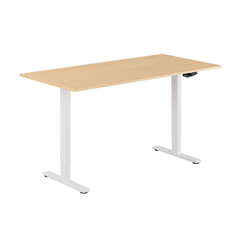 Produktbillede af ECO Hæve/Sænkebord manuelt 160x80cm Bøg-hvid på tilbud