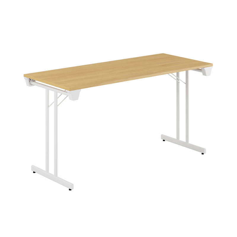Produktbillede af Dinner Style 140x60cm Sammenklappeligt bord Eg-hvid på tilbud