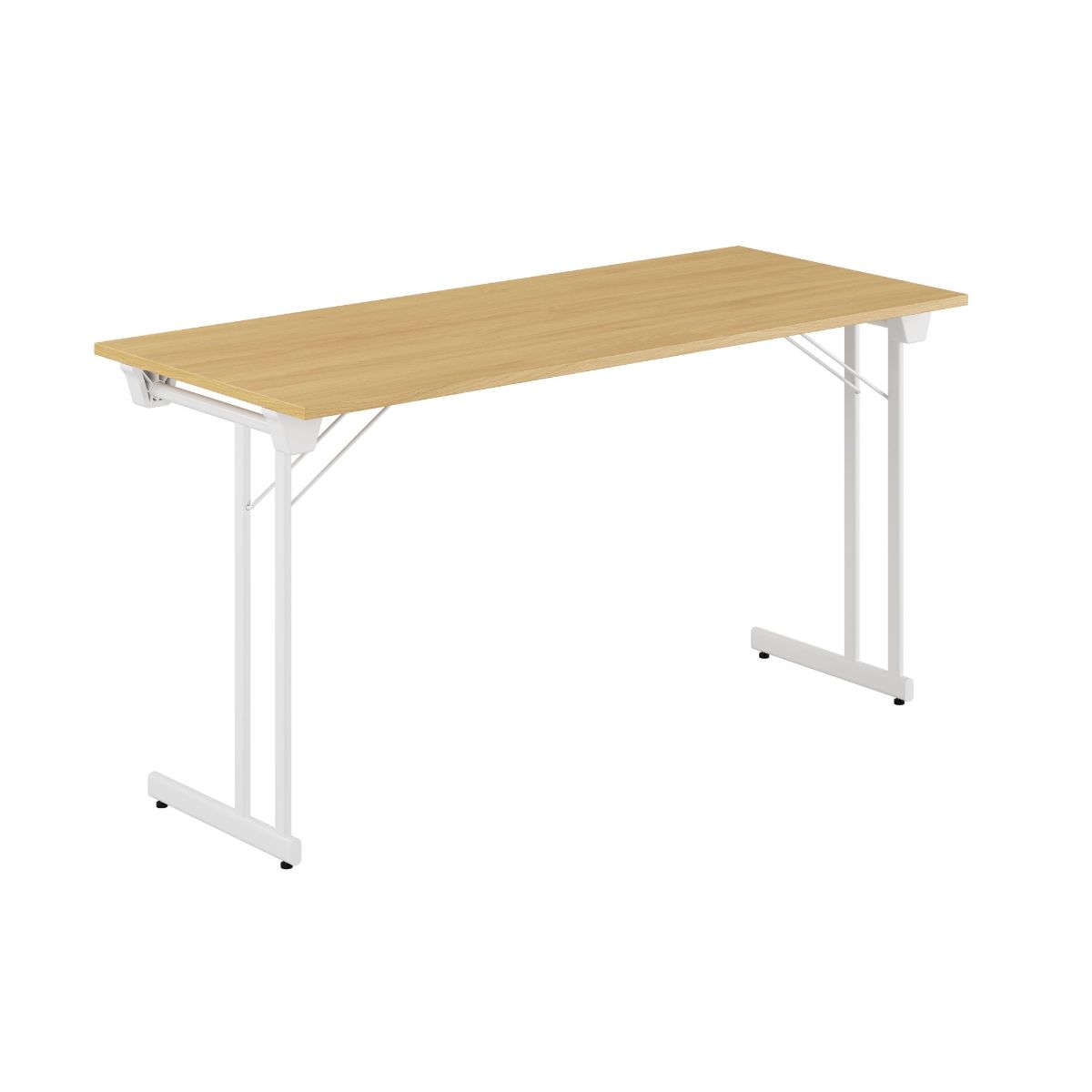 Produktbillede af Kongress Style 140x60cm Sammenklappeligt bord Eg-hvid på tilbud
