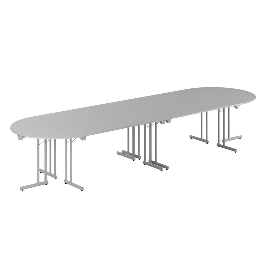 Produktbillede af Konferencebord 400x120cm Sammenklappeligt bord Grå-grå på tilbud