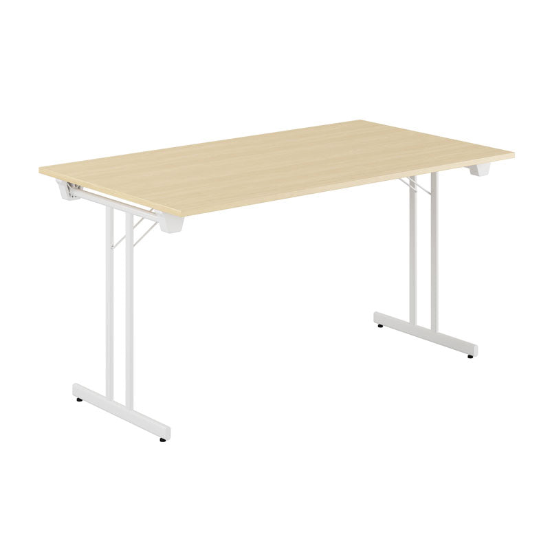 Produktbillede af Dinner Style 140x80cm Sammenklappeligt bord Birk-hvid på tilbud