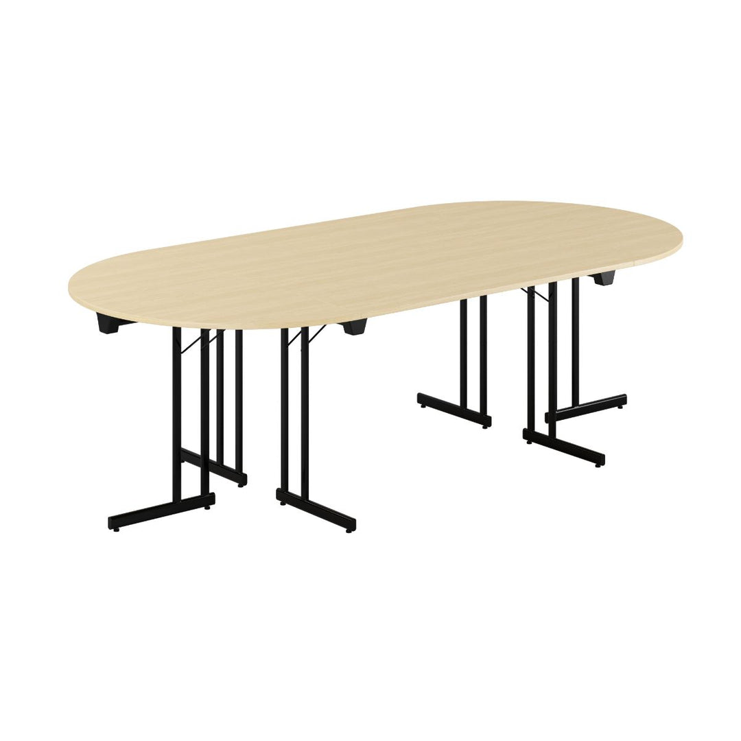 Produktbillede af Konferencebord 240x120cm Sammenklappeligt bord Birk-sort på tilbud
