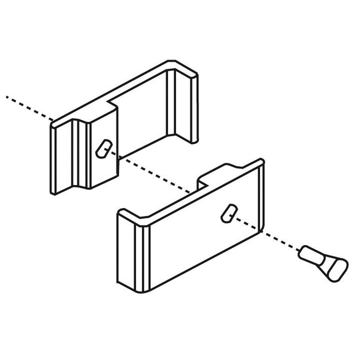 Produktbillede af Samlingsbeslag afskærmning Grå på tilbud