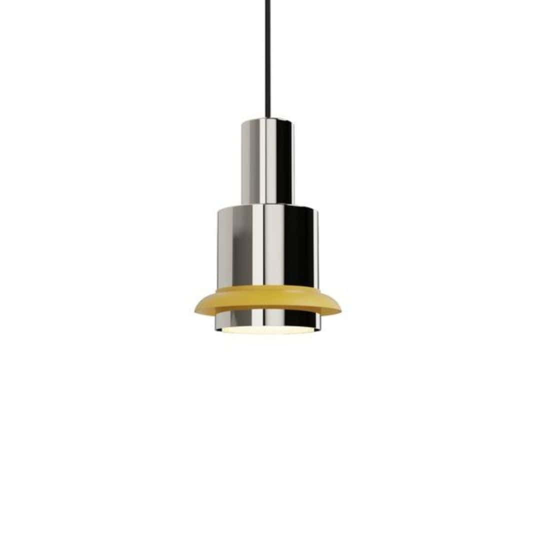 Produktbillede af Chaumont Ø15 pendel Chrome/gul DCW éditions i premium kvalitet